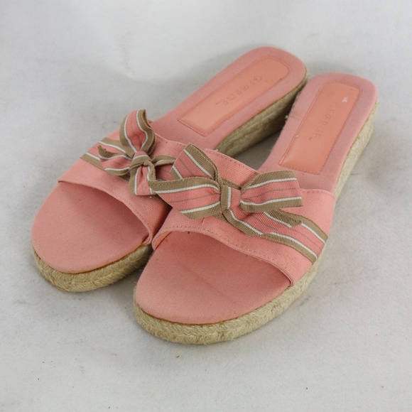 GEORGE Portofino Pink Bow Front Espadrilles Sz 8.5 US Women - Picture 3 of 8